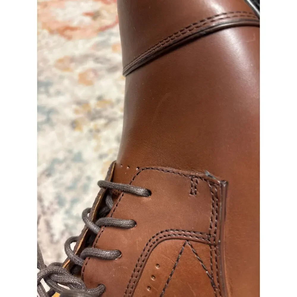 Clarks Unstructured Brown Leather Oxford Dress Shoe Men’s Comfort Lace Up 10-1/2
